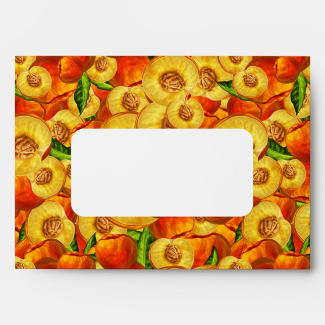 Watercolor Peaches Envelope (Front)
