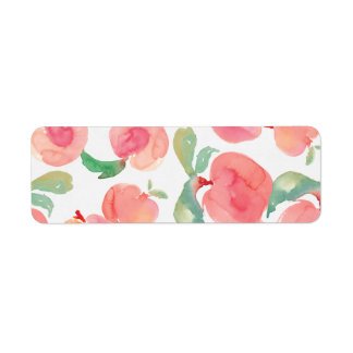 Watercolor Peaches Return Address Label
