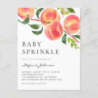 Watercolor Peaches Summer Baby Sprinkle