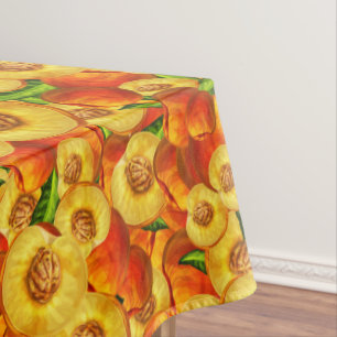 Watercolor Peaches Tablecloth