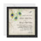 Watercolor Peacock Feather Black Damask Invite