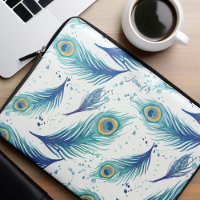 Watercolor Peacock Feathers Pattern