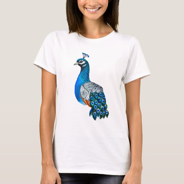Watercolor peacock T-Shirt (Front)