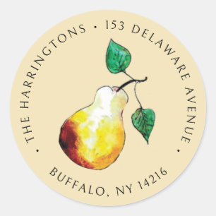 Watercolor Pear Buttercream Return Address Labels