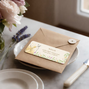 Watercolor Pear Floral Garden Return Address Label