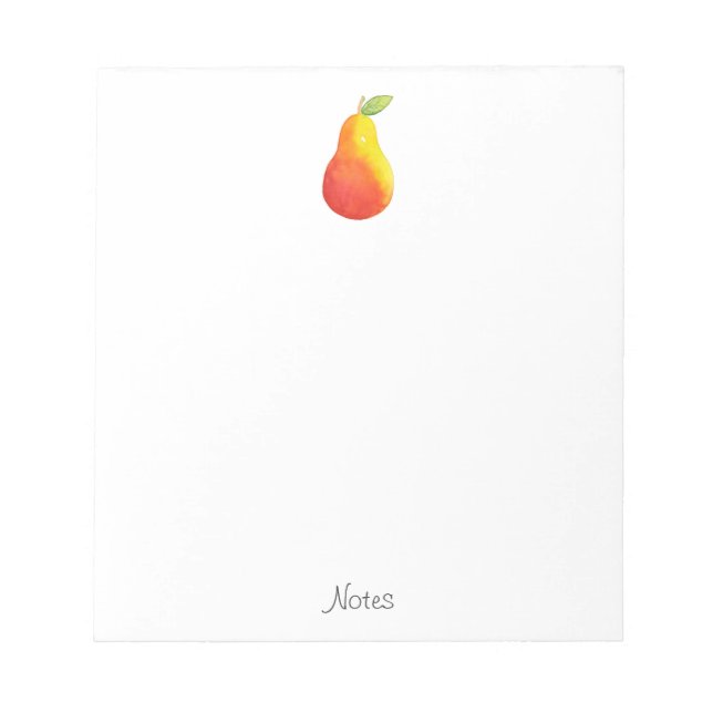 Watercolor Pear Notepad (Front)