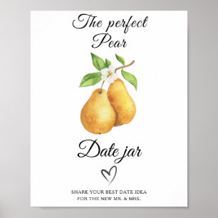 watercolor pears bridal shower Date night ideas Poster