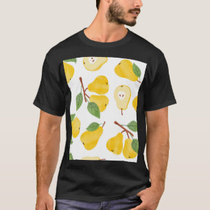 Watercolor Pears Vintage Fruit Pattern T-Shirt