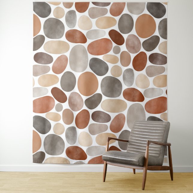 Watercolor Pebbles 230921 Tapestry (In Situ)
