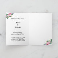 Watercolor Peonies Botanical Wedding Invitation