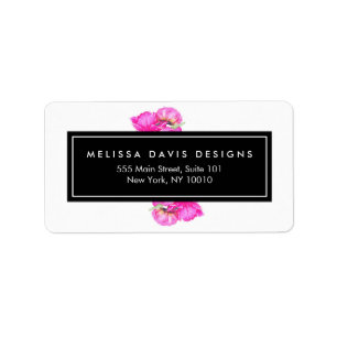 Watercolor Peonies Bunch Label