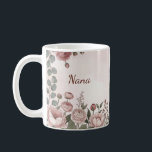 Watercolor Peony Botanical Coffee Cup for Nana<br><div class="desc">Celebrate the most beloved Nana in your life with this stunningly beautiful floral mug that is as warm and elegant as she is. Featuring a gorgeous watercolor arrangement of dusty rose peonies, ranunculus, anemones, eucalyptus and delicate wildflower sprigs against a dreamy blush gradient, this mug is a gift she will...</div>