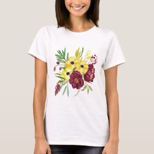 Watercolor Peony Bouquet T-Shirt