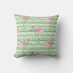 watercolor peony cushion
