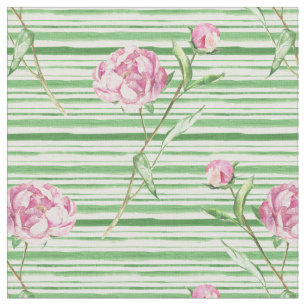 watercolor peony fabric