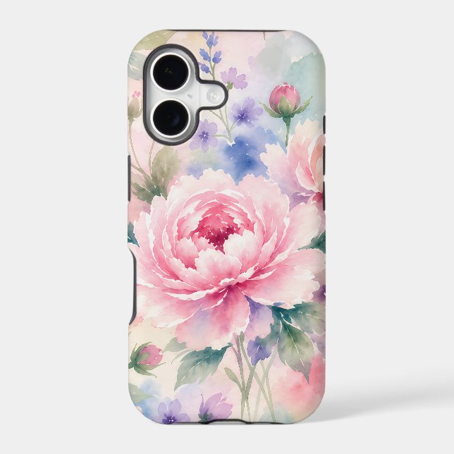 Watercolor Peony Flower (Back)