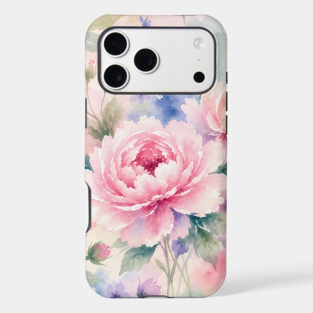 Watercolor Peony Flower (Back)