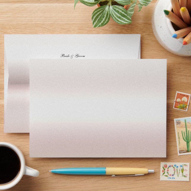 Watercolor Peony Flower Envelope (Desk)