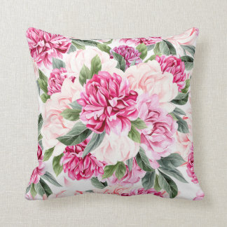 Watercolor Peony Pattern 2 Cushion
