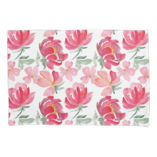 Watercolor Peony Pattern Pillowcase