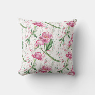 watercolor peony,watercolor sprays cushion
