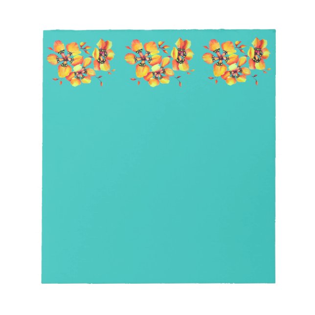 Watercolor Perennials Spring Inspiration Notepad (Front)