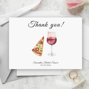 Watercolor Perfect Pair Bridal Shower Thank You
