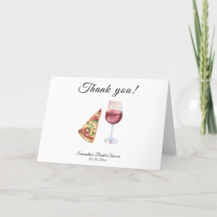 Watercolor Perfect Pair Bridal Shower Thank You Card
