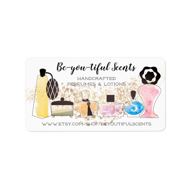 Watercolor perfume bottles scent lotions sticker (Front)
