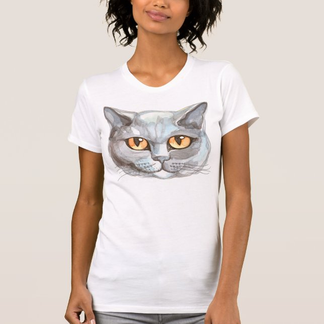 Watercolor Persian cat T-Shirt (Front)