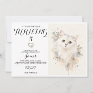 Watercolor Pet Birthday Invitation
