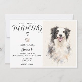 Watercolor Pet Birthday Invitation
