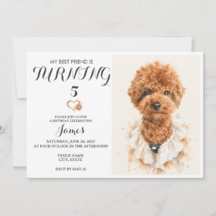 Watercolor Pet Birthday Invitation