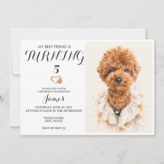 Watercolor Pet Birthday Invitation
