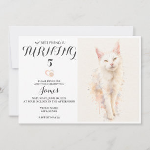 Watercolor Pet Birthday Invitation