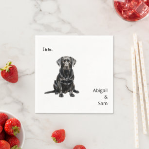 Watercolor Pet Image II Wedding Napkin