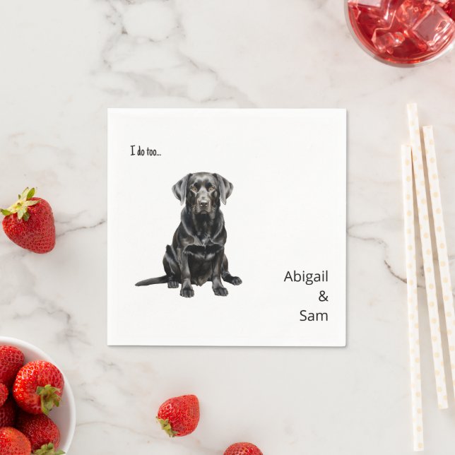 Watercolor Pet Image II Wedding Napkin (Insitu)
