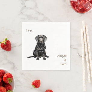 Watercolor Pet Image III Wedding Napkin