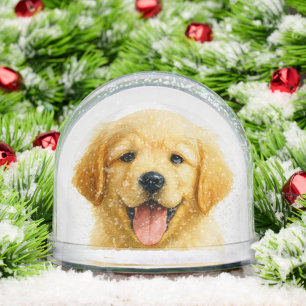 Watercolor Pet Photo Keepsake Snowglobe