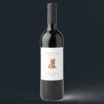 Watercolor Pet Wedding Favour Thank You II Wine Label<br><div class="desc">Watercolor Pet Wedding Wine Label. This is a Golden Retriever. If you dog is a different breed, please message me and I will send you a template with your dog's breed. This is done before purchase. You may also just change out the image with one of your own. I am...</div>