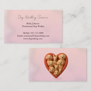 Watercolor Petals Business Card - Cream Card