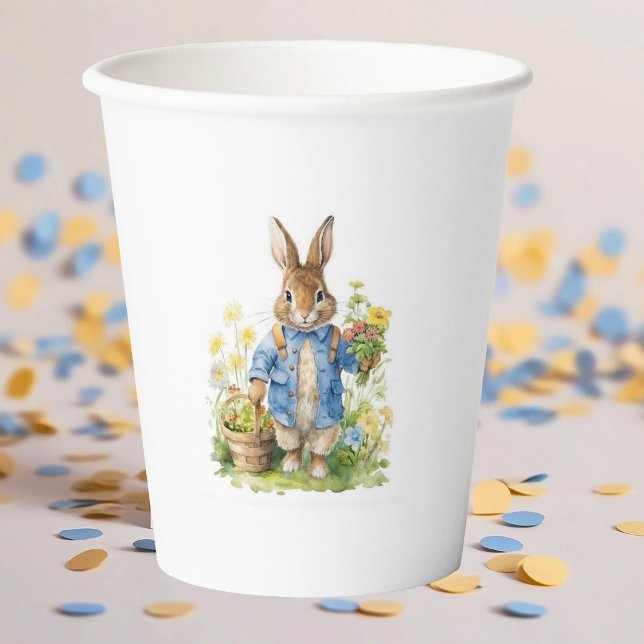 Watercolor Peter Rabbit Birthday Paper Cups (Creator Uploaded)