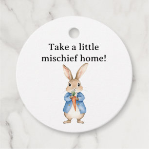 Watercolor Peter Rabbit Veggie Basket Baby Shower Favour Tags