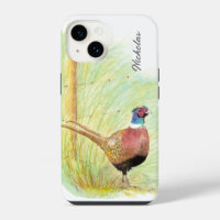 Watercolor Pheasant Game Bird Wildlife Nature Art