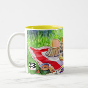 Watercolor Picnic Date Two-Tone Coffee Mug