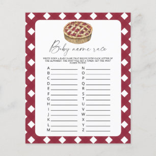 watercolor pie - Baby name race game