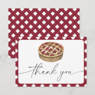 Watercolor pie baby shower thank you card