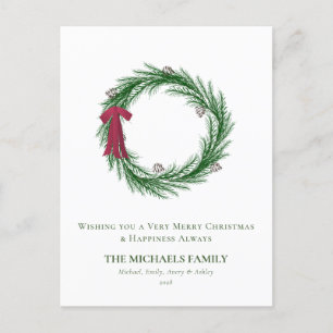 Watercolor Pine and Pine Cones Christmas Holiday