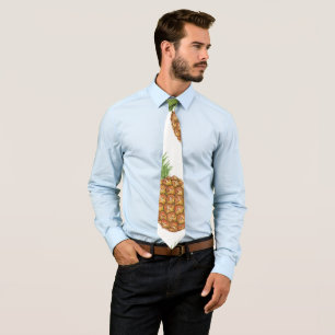Watercolor pine-apple pattern 1 tie