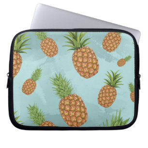 Watercolor pine-apple pattern 2 laptop sleeve